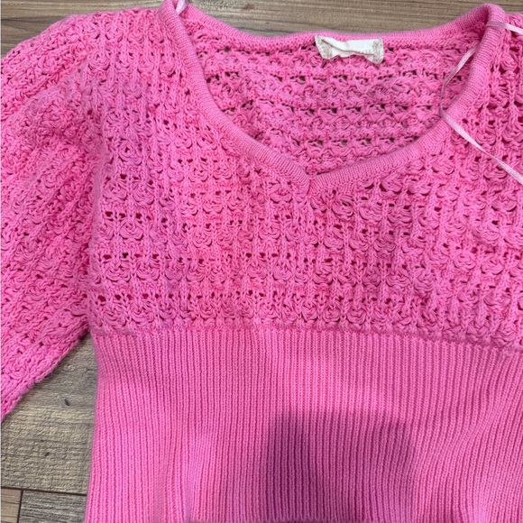 Altar'd State Pink V-Neck Sweater - Picture 3 of 4